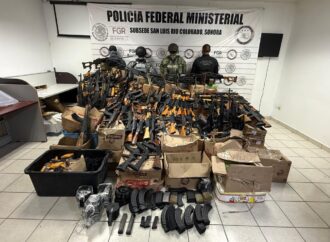 Mesa Estatal de Seguridad asegura arsenal de alto poder en San Luis Río Colorado