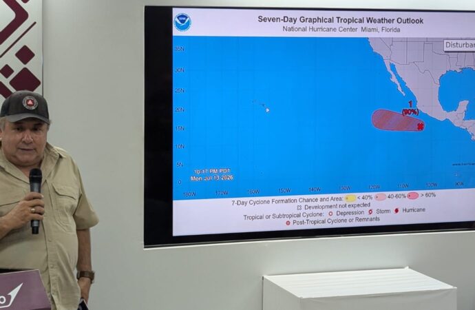 Prevén aumento de lluvias en el sur de Sonora por incremento de humedad en el Golfo de California