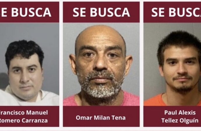 EMITEN AVISO DE BÚSQUEDA POR TRES REOS FUGADOS EN SONORA