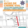Cierran tramo de la calle Pino Suárez en Hermosillo este domingo; piden tomar rutas alternas