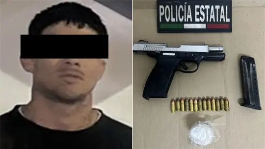 Capturan a joven con arma y presunta metanfetamina durante operativo en Hermosillo