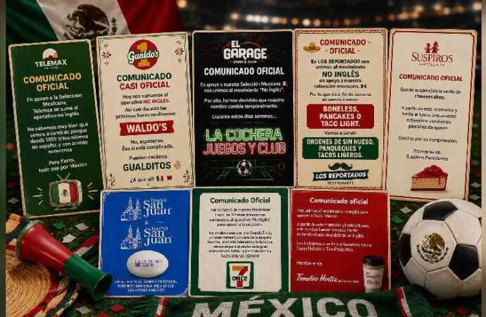 “No inglés”: negocios sonorenses se suman al movimiento en apoyo a México frente a Inglaterra