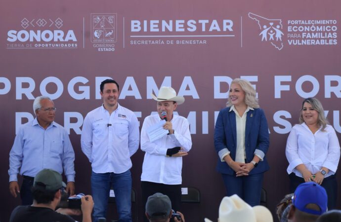 En Cajeme Durazo refrenda apoyo a familias vulnerables y garantiza un año de respaldo económico