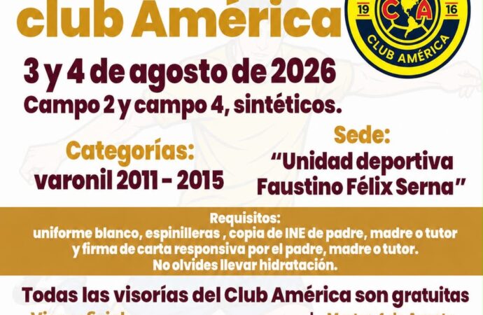 Club América realiza visorías gratuitas en navojoa para detectar talento juvenil