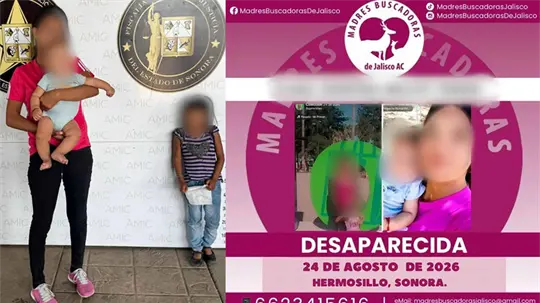 Localizan con vida a mujer y sus dos hijos reportados como desaparecidos en Hermosillo