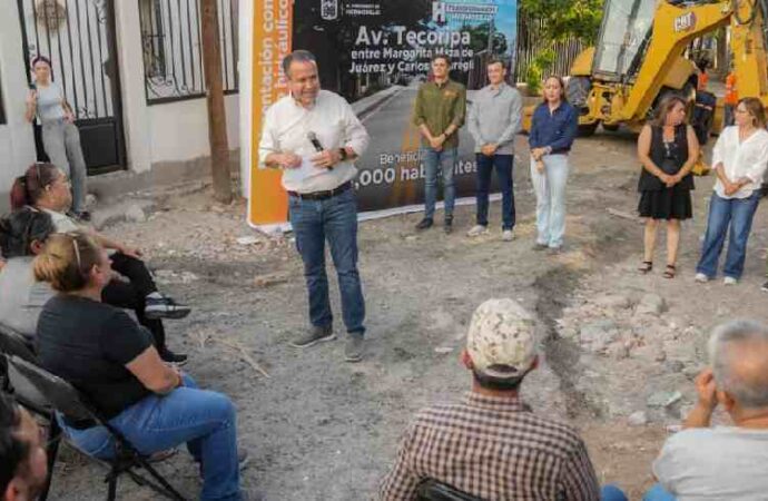 Astiazarán cumple a vecinos de la Solidaridad con rehabilitación de calle Tecoripa