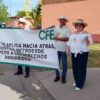 Se manifiestan ex empleados de la CFE frente a la UNISON