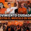 Natalia Rivera muestra el músculo de MC Sonora ante cerca de 2 mil simpatizantes