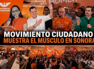 Natalia Rivera muestra el músculo de MC Sonora ante cerca de 2 mil simpatizantes