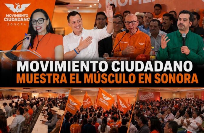 Natalia Rivera muestra el músculo de MC Sonora ante cerca de 2 mil simpatizantes