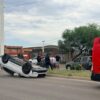 Aparatoso volcamiento en el bulevar Colosio de Hermosillo