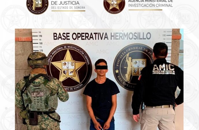 FGJES ejecuta orden de aprehensión por doble homicidio calificado cometido en Hermosillo