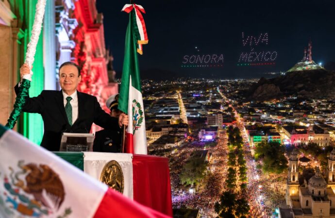 Historia, orgullo y celebración; gobernador Durazo conmemora junto a miles de sonorenses el 216 aniversario de la Independencia
