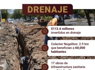 Avanza obra del Colector Nogalitos; beneficiará a más de 60 mil habitantes