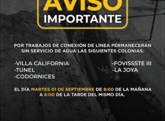 Suspenderán servicio de agua en 5 colonias de Cajeme por obras de mejoramiento