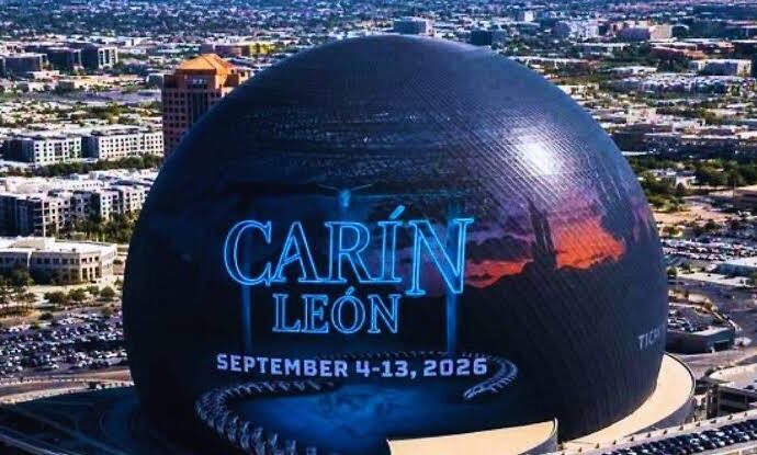 Carín León hace historia en Las Vegas con residencia en The Sphere