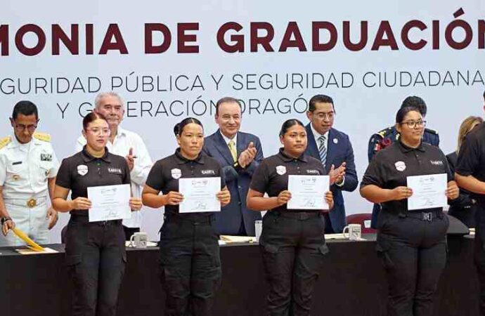 Gobernador Durazo duplica Policía Estatal: se integran 271 nuevos elementos egresados de la USP