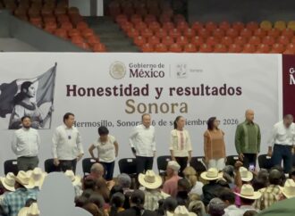 Claudia Sheinbaum presenta informe en Sonora; confía en reforma para prohibir doble nacionalidad a presidentes