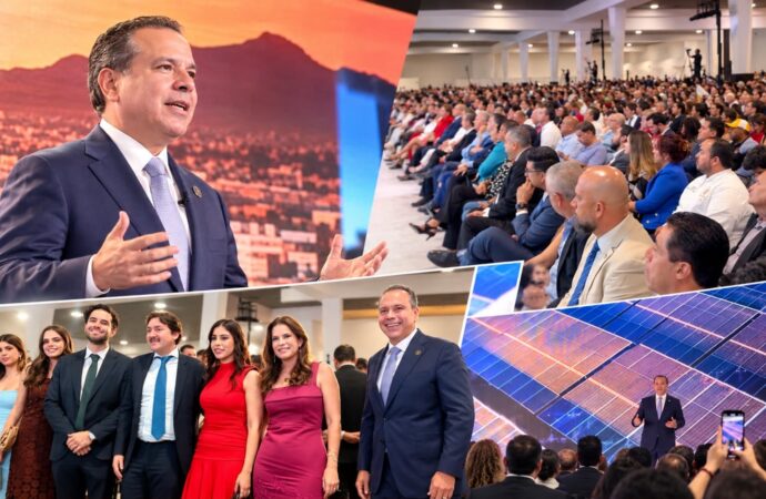 Toño Astiazarán presume resultados y músculo político en multitudinario informe