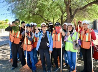 Realiza Ayuntamiento de Hermosillo limpieza en Vado del Río para mejorar el espacio público
