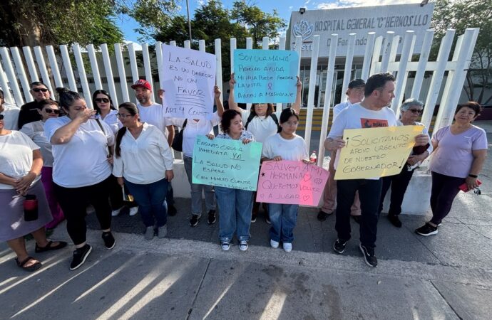 Familiares de Marianne se manifiestan en ISSSTE de Hermosillo
