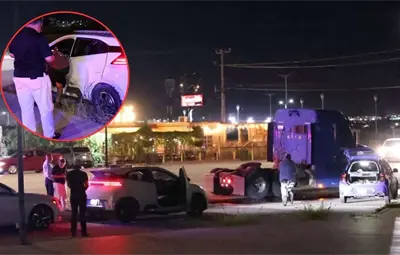 Choque entre tráiler y auto eléctrico provoca daños materiales al sur de Hermosillo