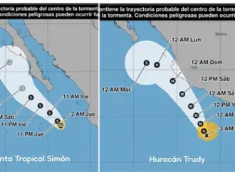 Huracán Trudy podría alcanzar categoría 4 mientras Simón se aleja; ¿qué efectos tendrán en Sonora?