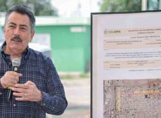 Inicia Javier Lamarque rehabilitación de calle Agustín Lara en la colonia Matías Méndez
