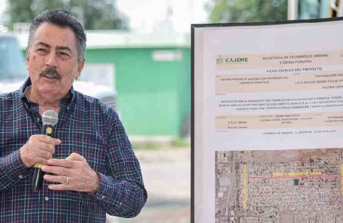 Inicia Javier Lamarque rehabilitación de calle Agustín Lara en la colonia Matías Méndez