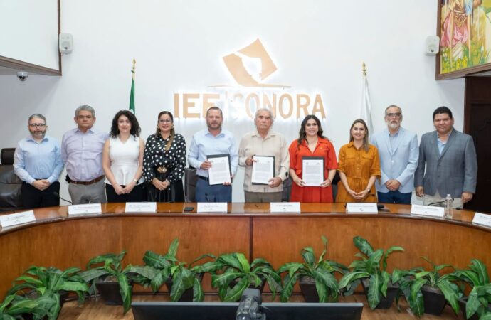 Firman convenio IEE Sonora y Poder Judicial estatal