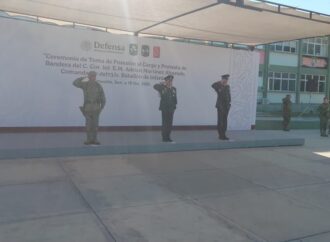 Rinde protesta Adrián Martínez como comandante del 73/o Batallón de Infantería en Sonora