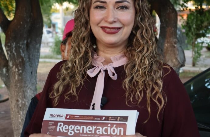 Marina Herrera recorre colonias de Cajeme y fortalece el contacto con militantes de Morena